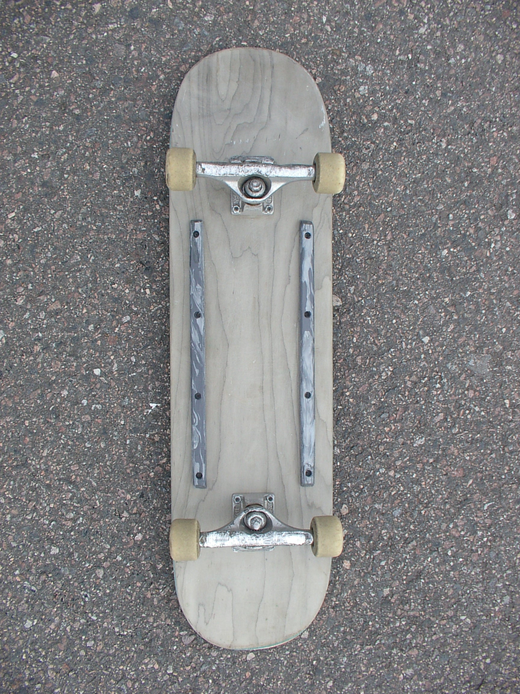 Metallic silver rails