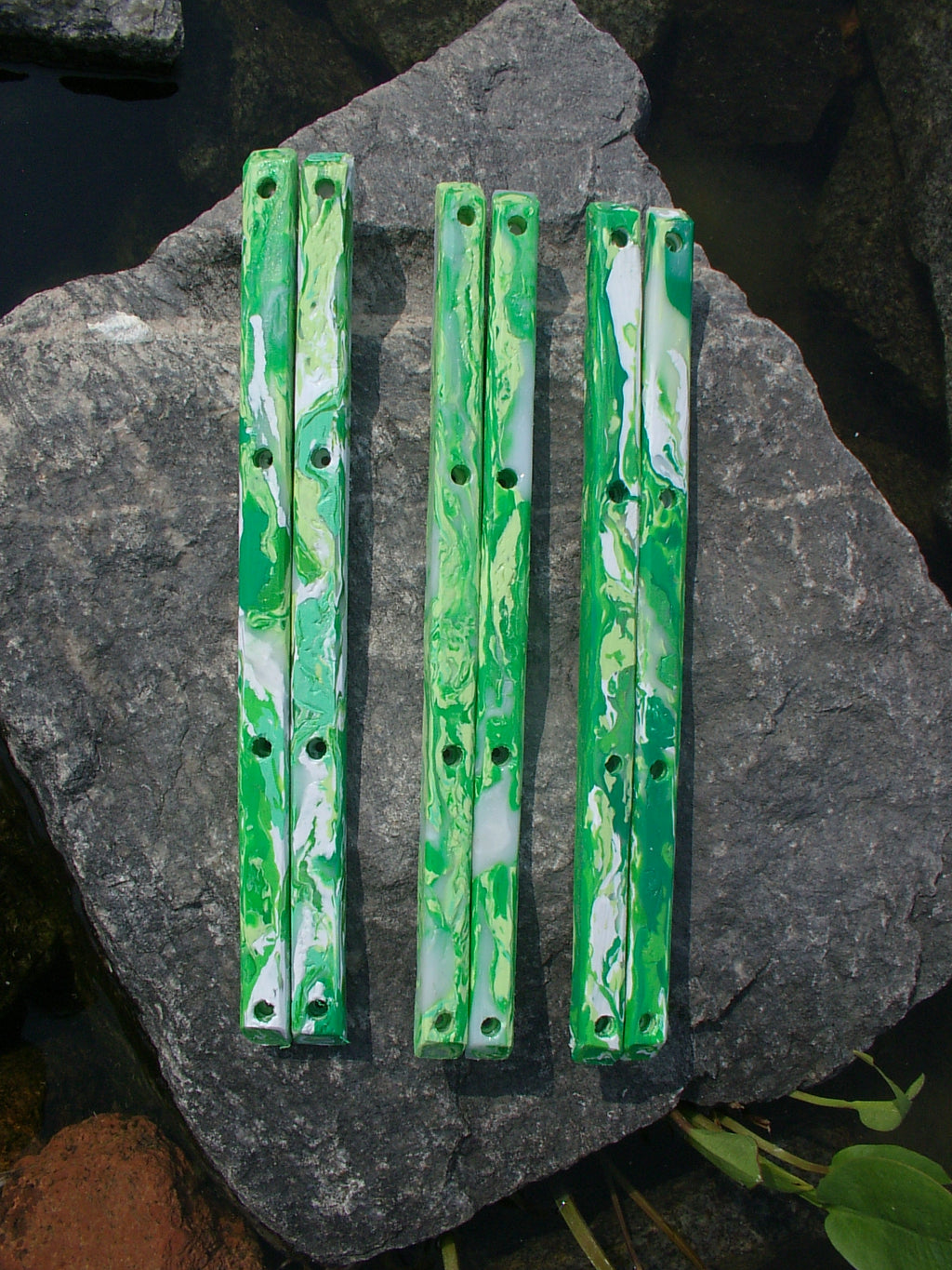 Forest green rails