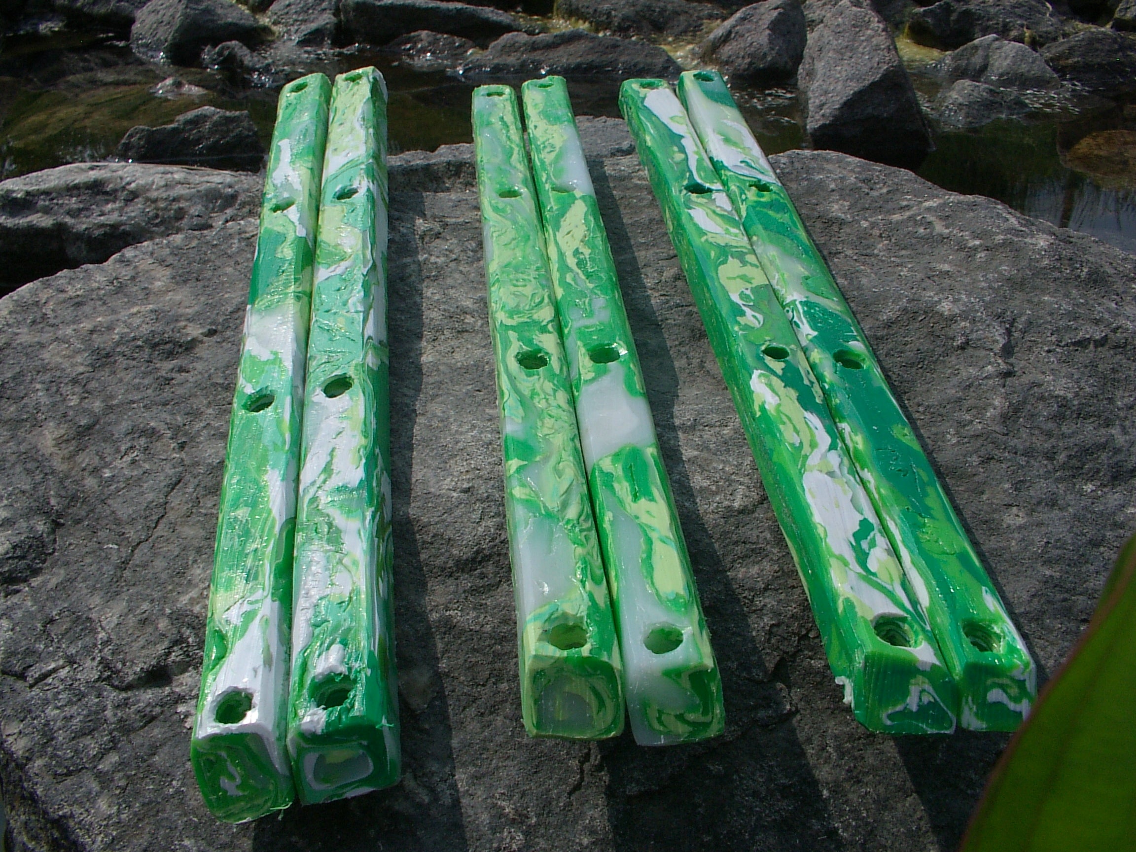 Forest green rails