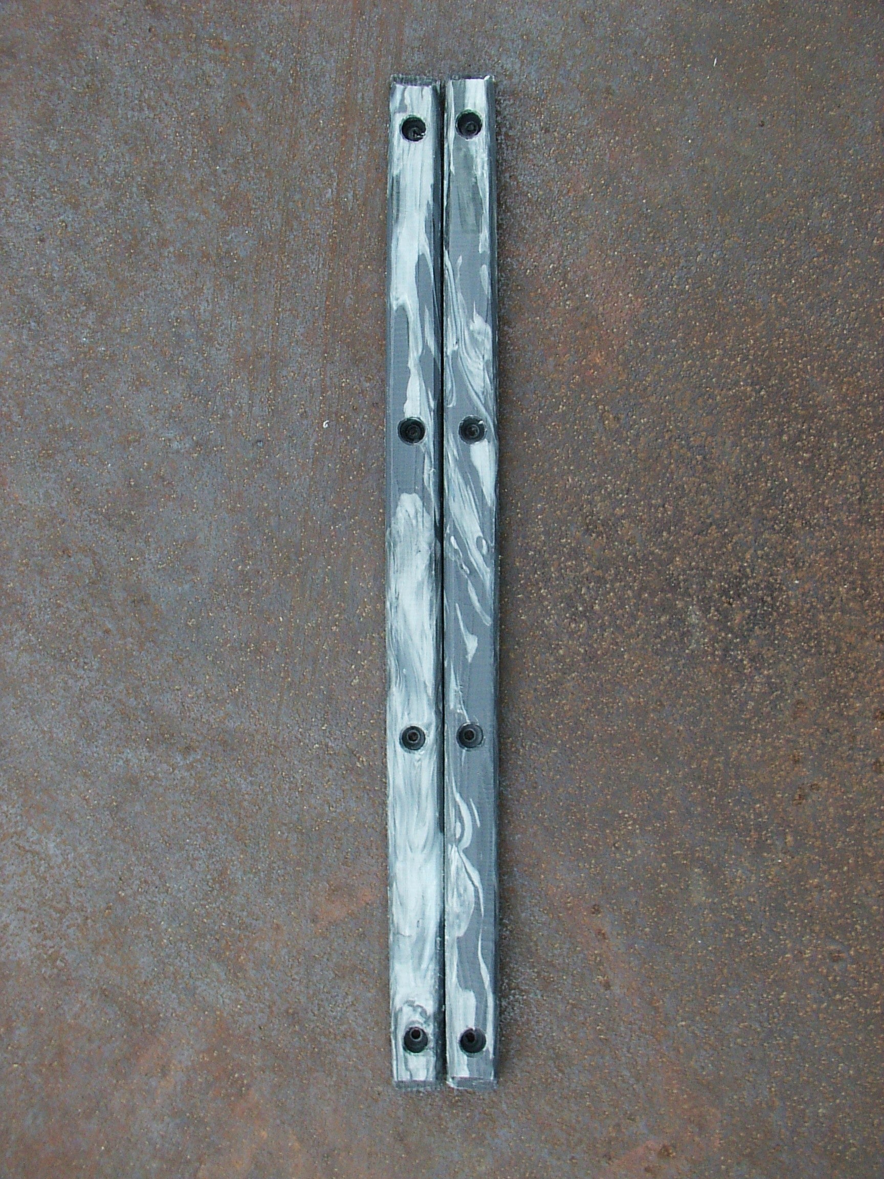 Metallic silver rails